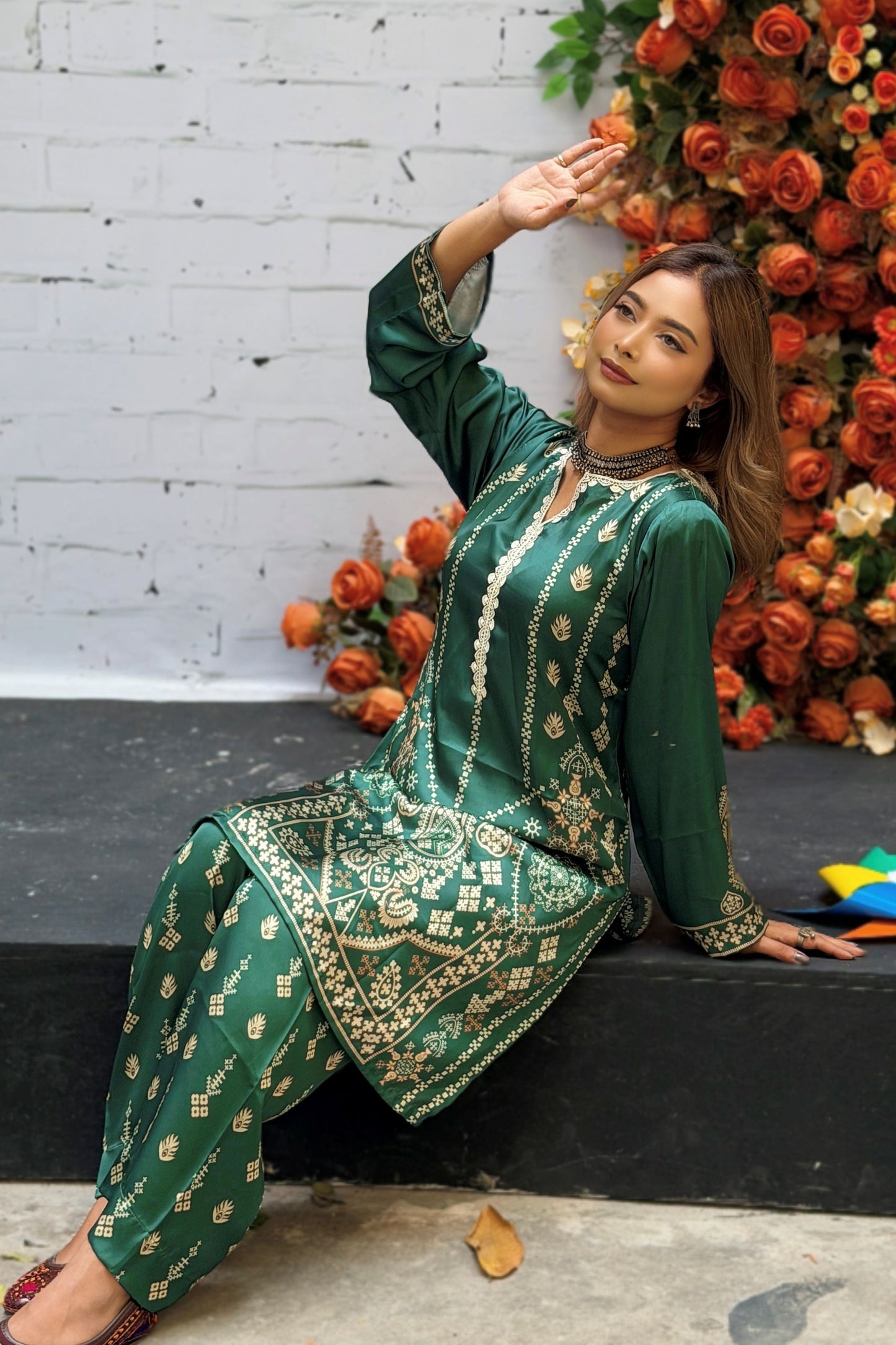 Emerald Gold Co-ord Set