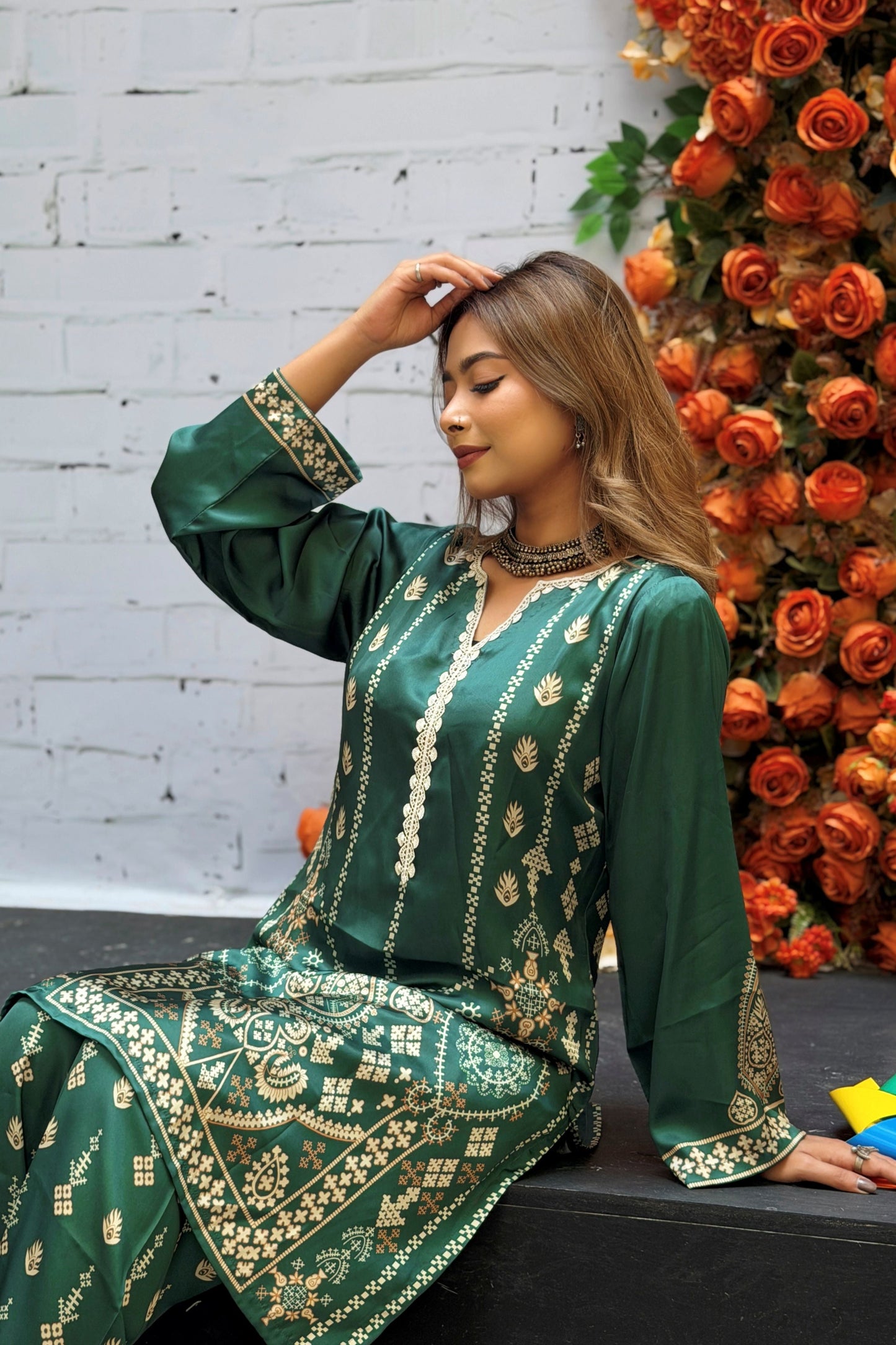 Emerald Gold Co-ord Set