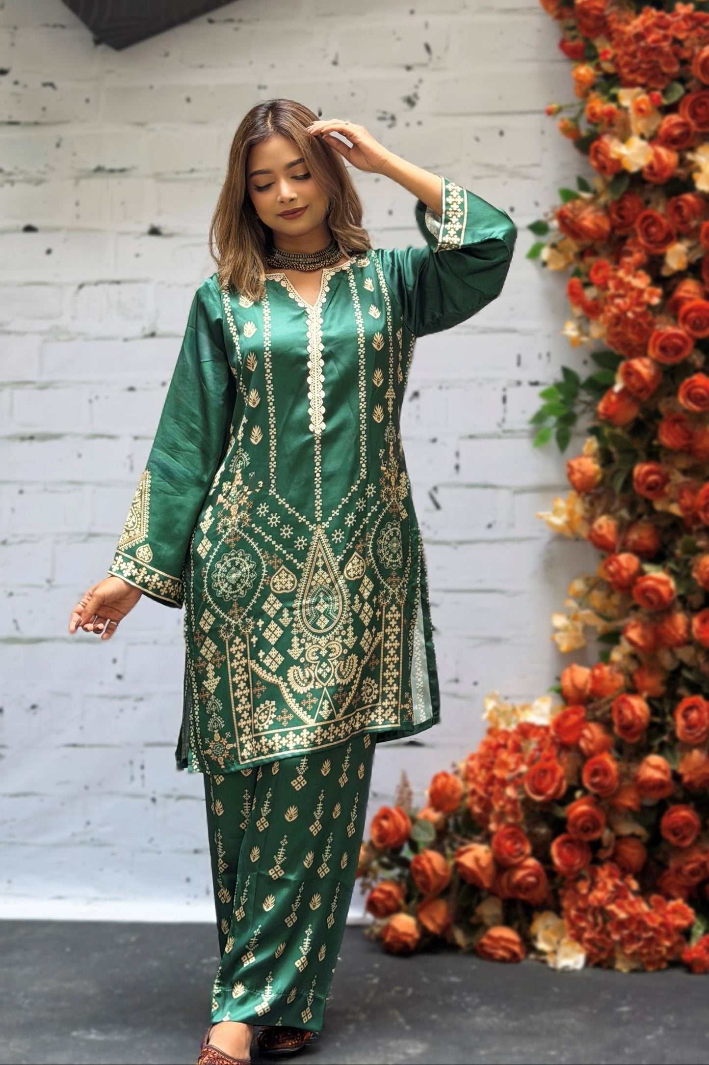 Emerald Gold Co-ord Set