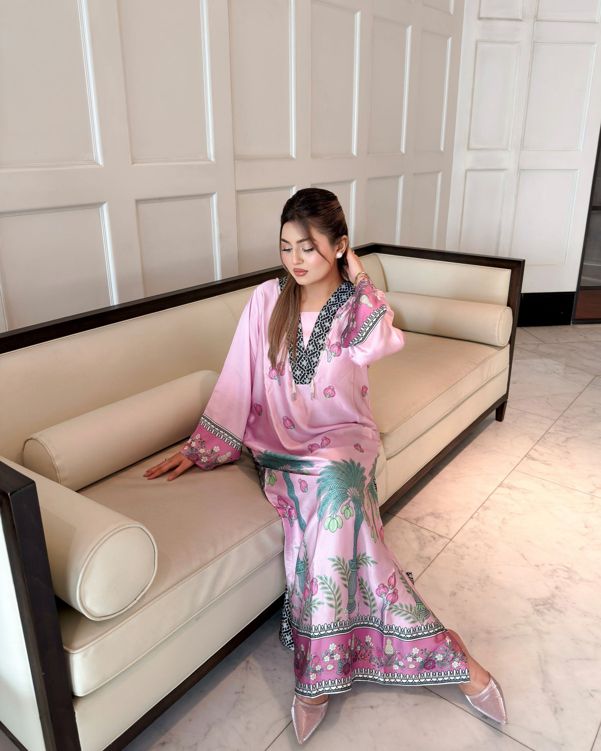 Pink Garden Grace Long Kameez
