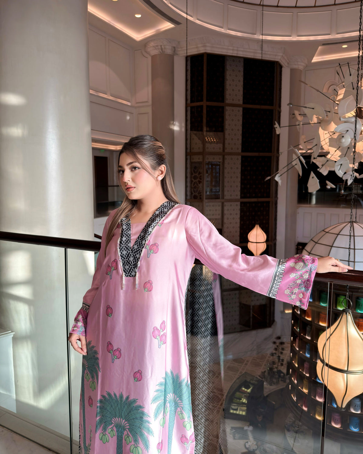 Pink Garden Grace Long Kameez