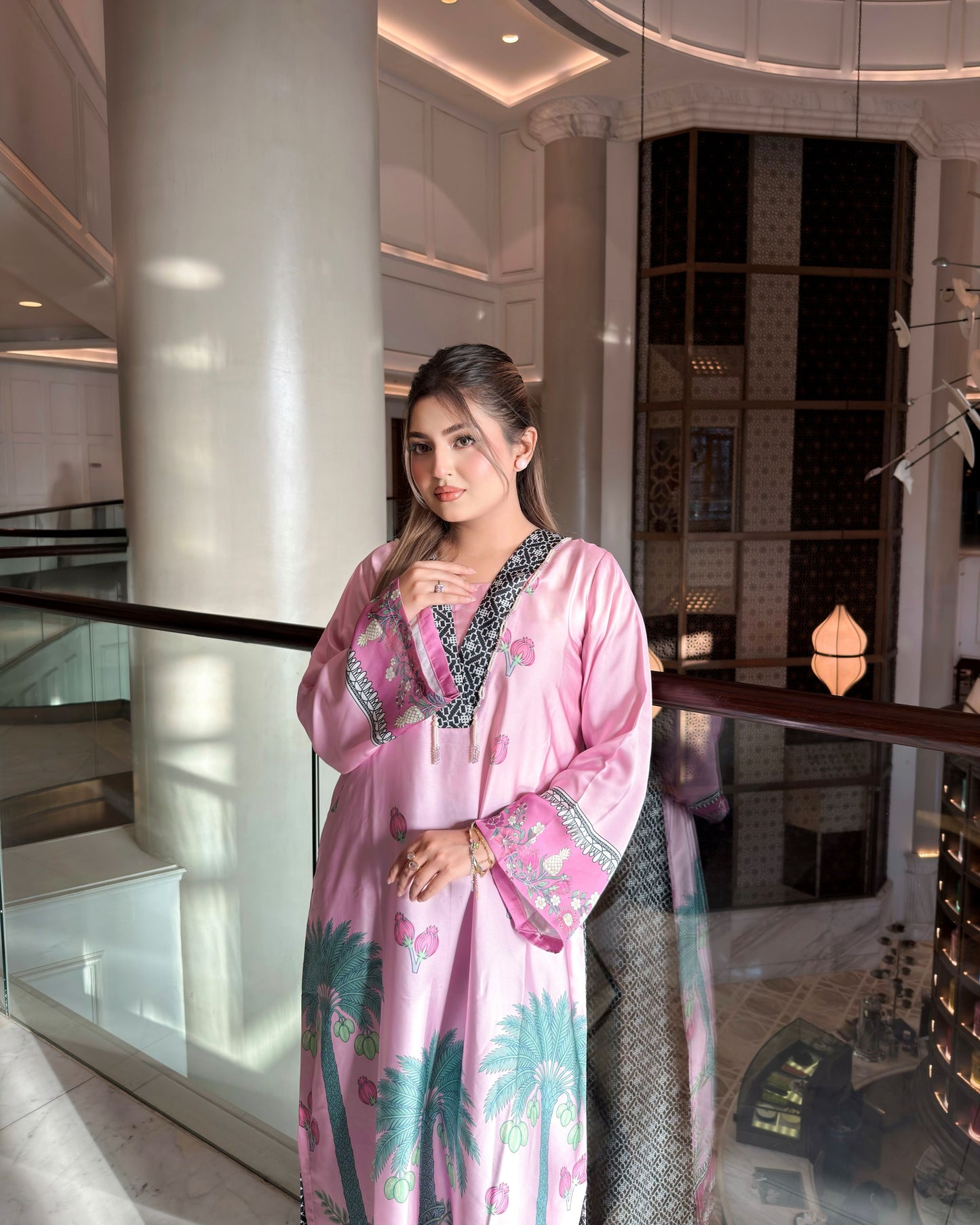 Pink Garden Grace Long Kameez