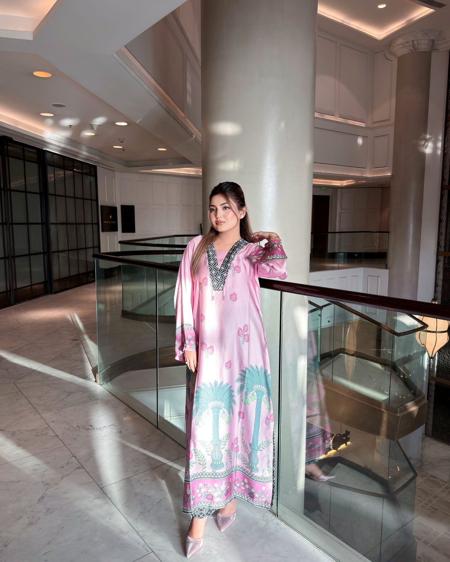Pink Garden Grace Long Kameez