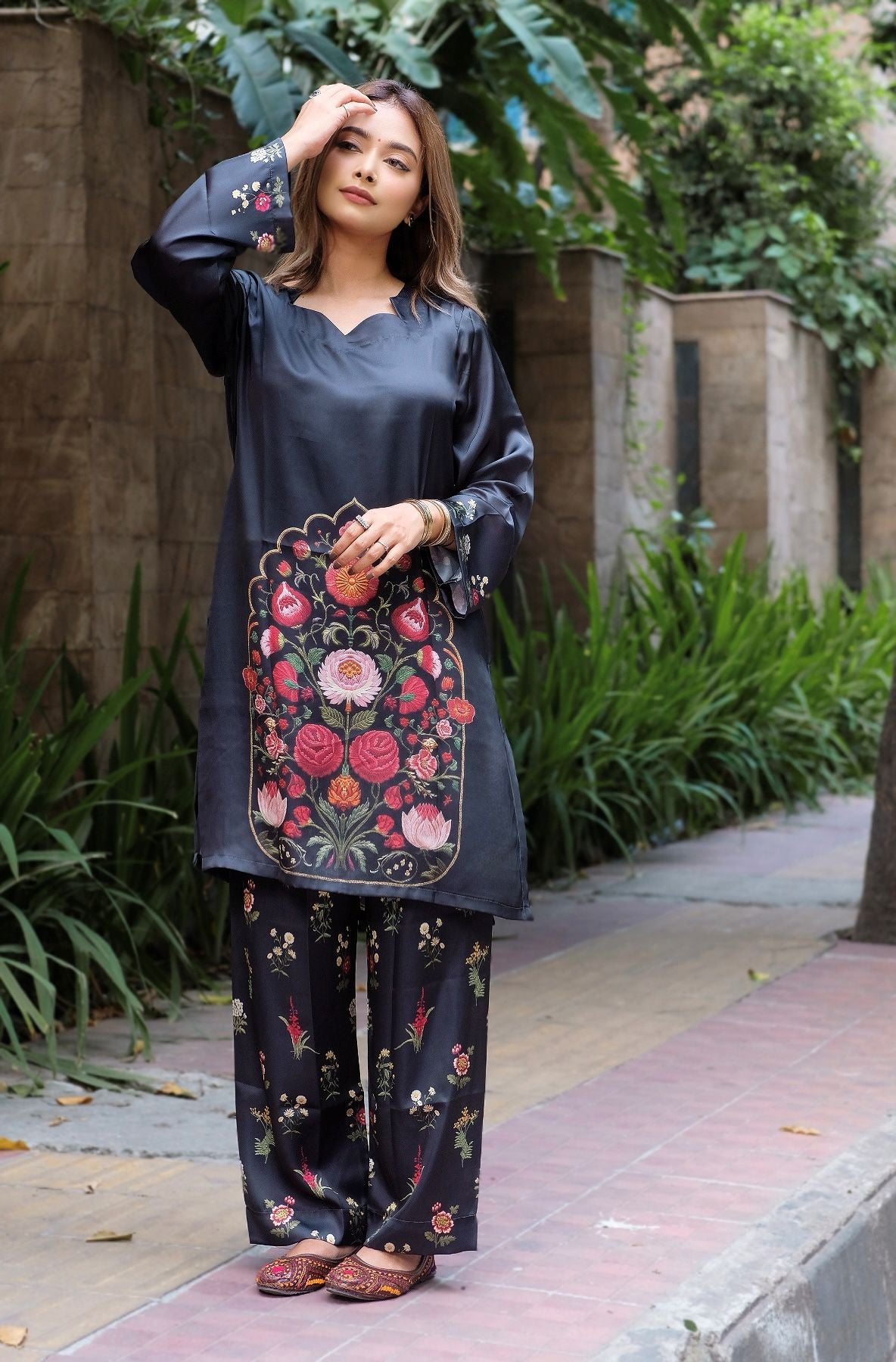 Midnight Black Floral Co-ord Set