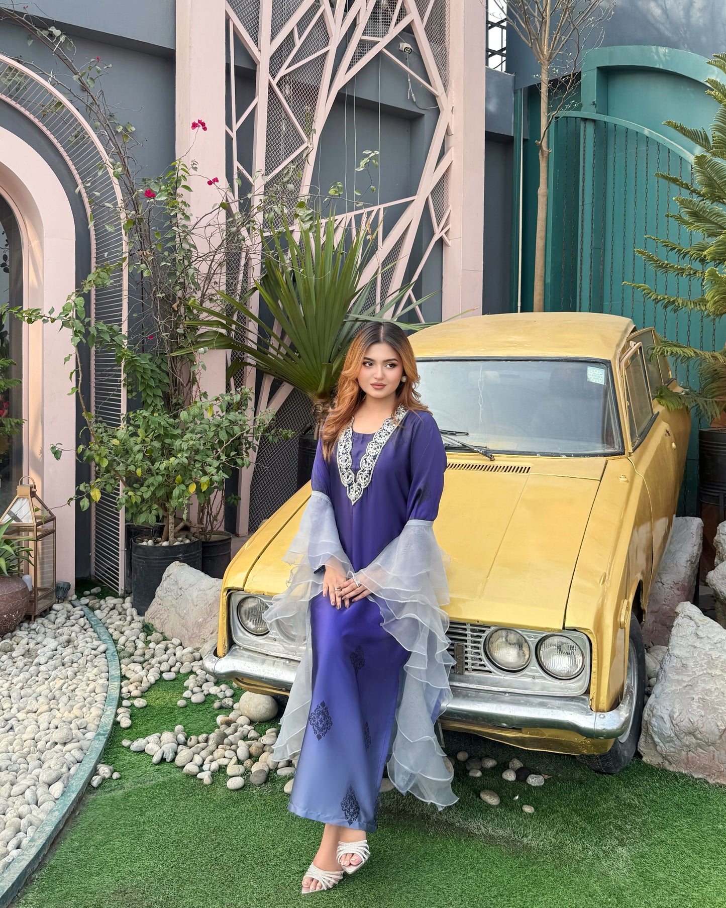 Royal Indigo Karchupi Kameez
