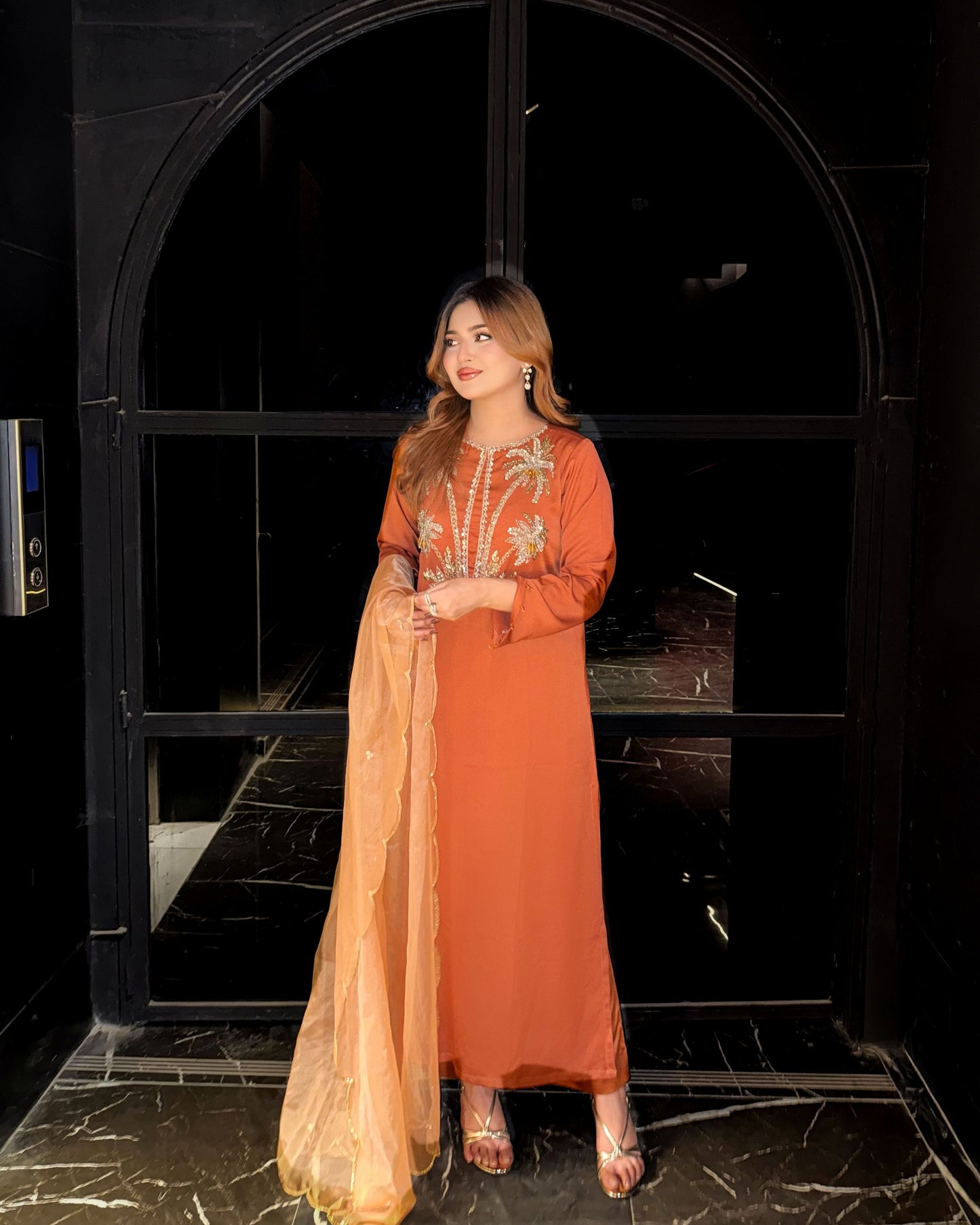 Amber Bloom Karchupi Kameez