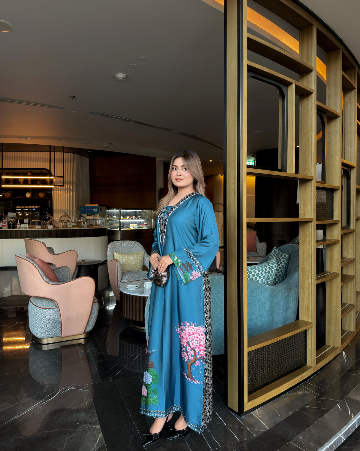 Azure Blossom Long Kameez