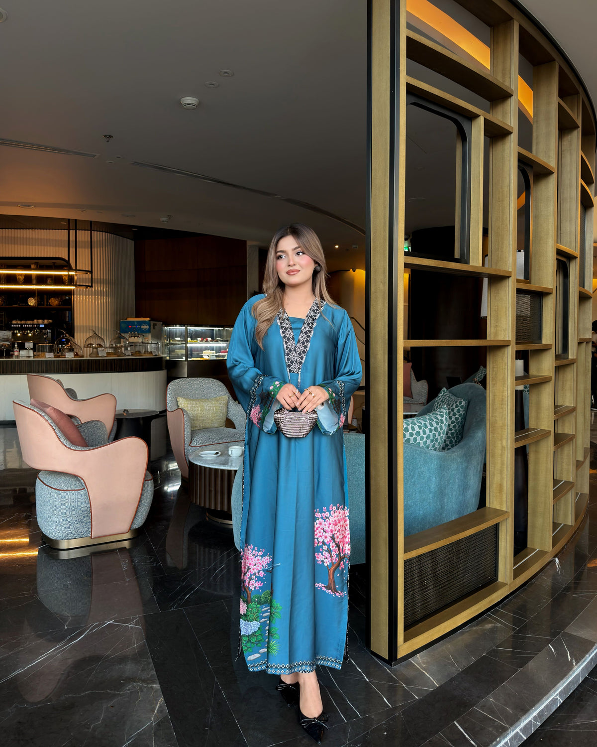 Azure Blossom Long Kameez
