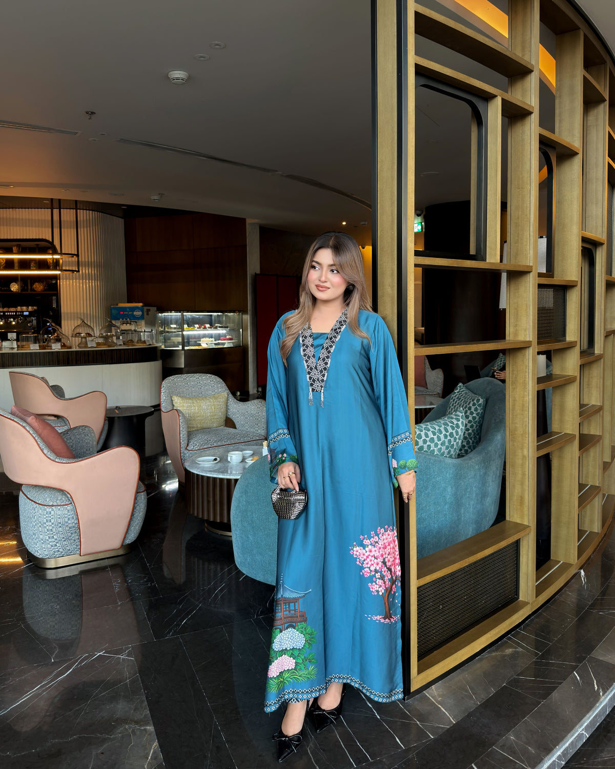Azure Blossom Long Kameez