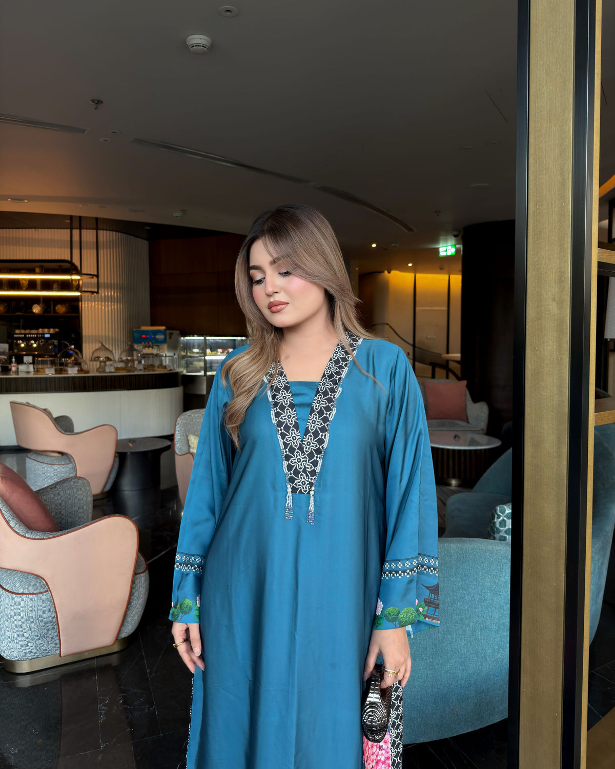 Azure Blossom Long Kameez