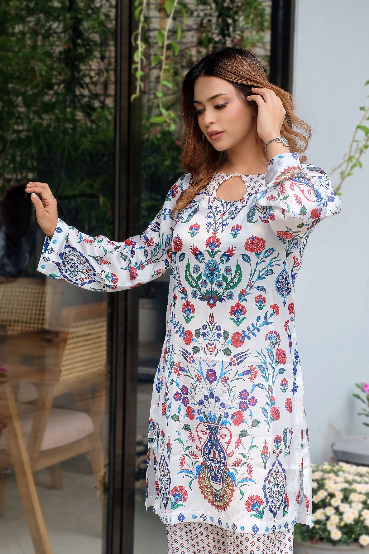 Ivory Garden Elegance Co-Ord Set