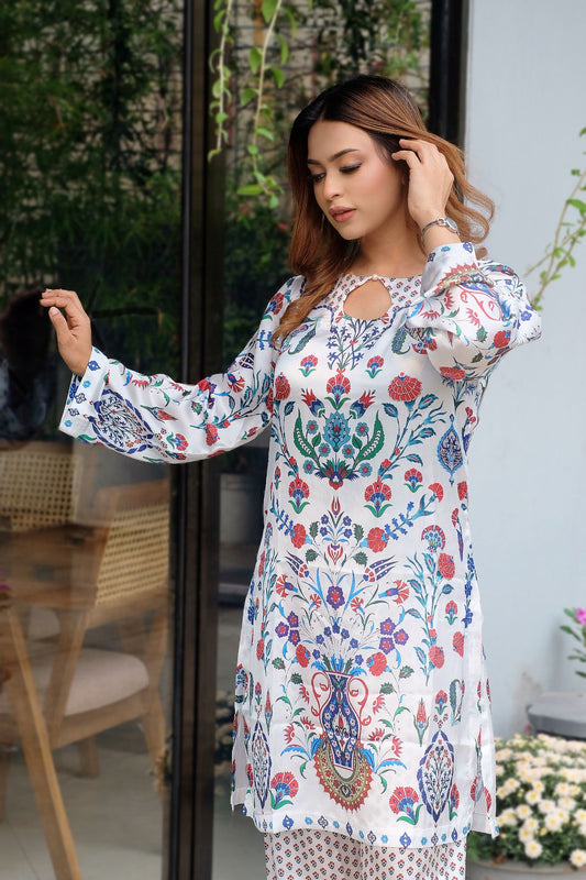 Ivory Garden Elegance Co-Ord Set