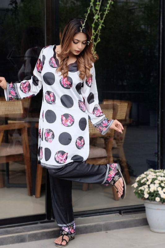Bold Polka Dot Floral Printed Co-ord