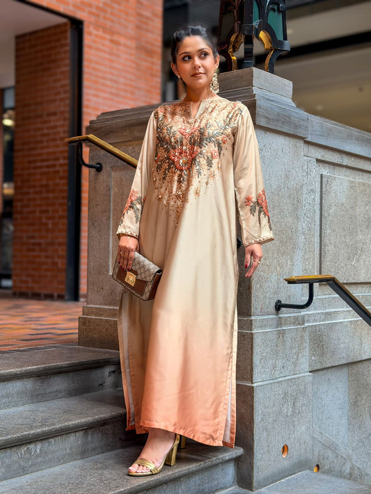 Golden Blossom Elegance Kameez And Pant Set