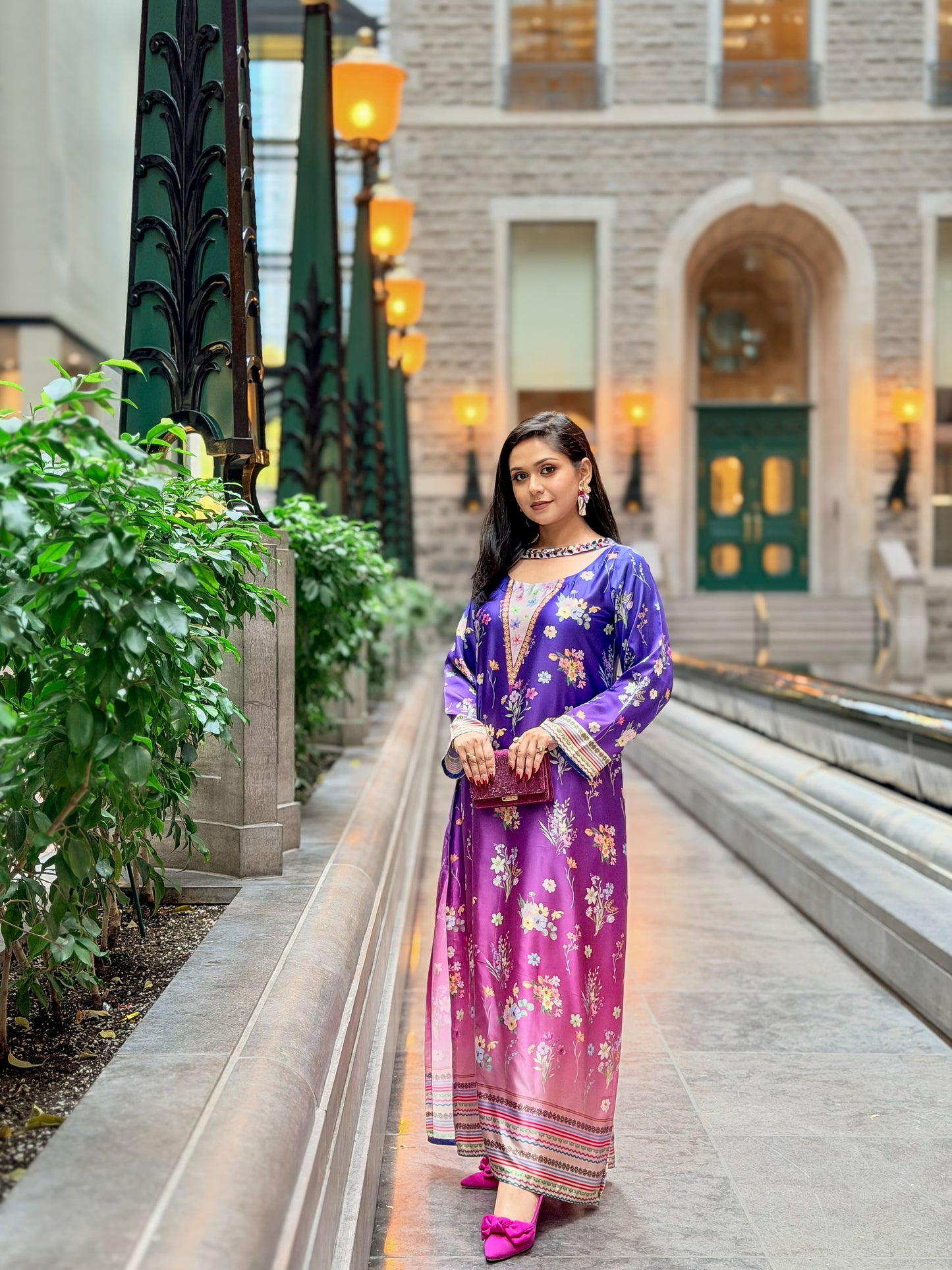 Royal Orchid Elegance Kameez And Pant Set