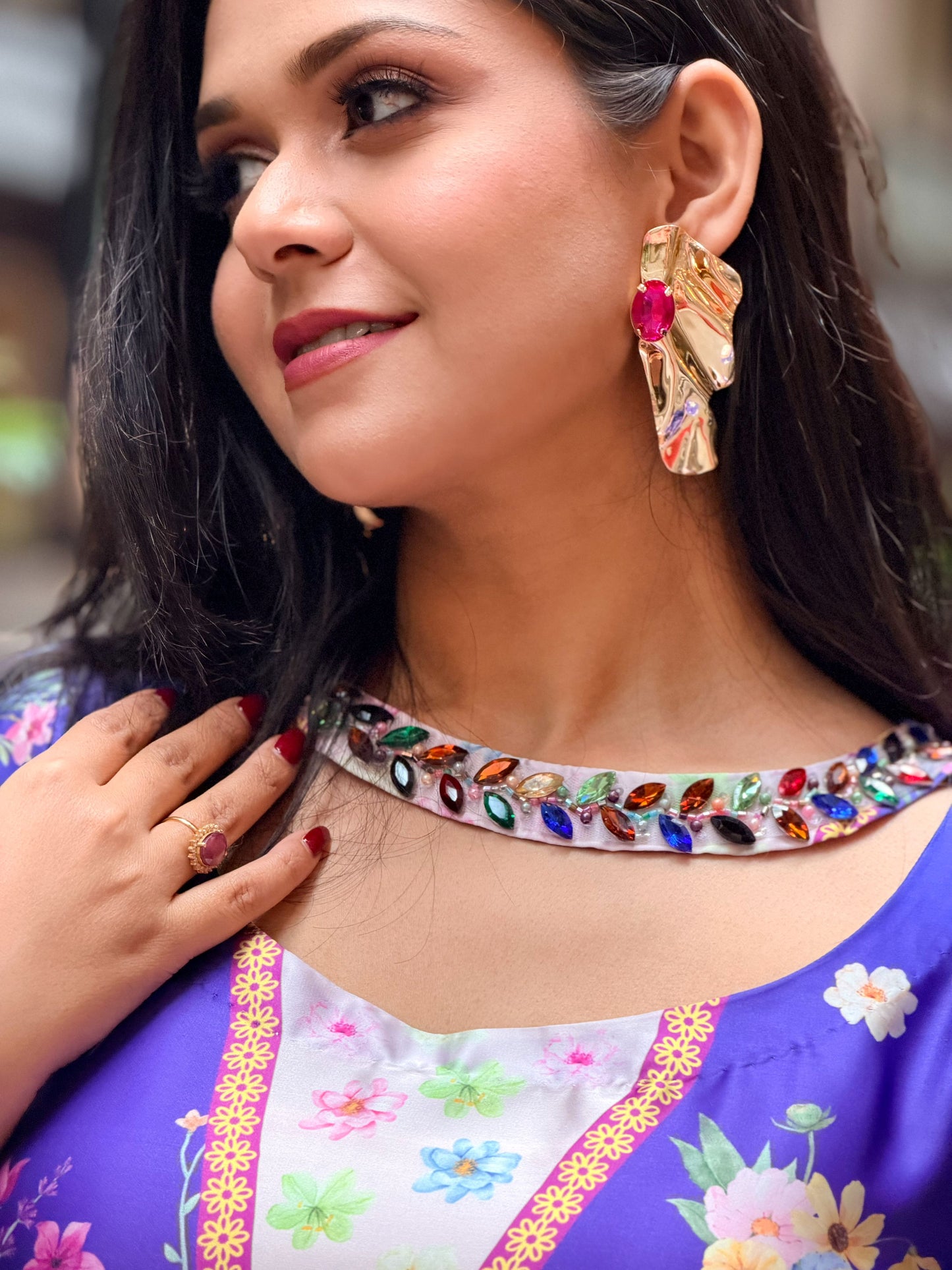 Royal Orchid Elegance Kameez And Pant Set