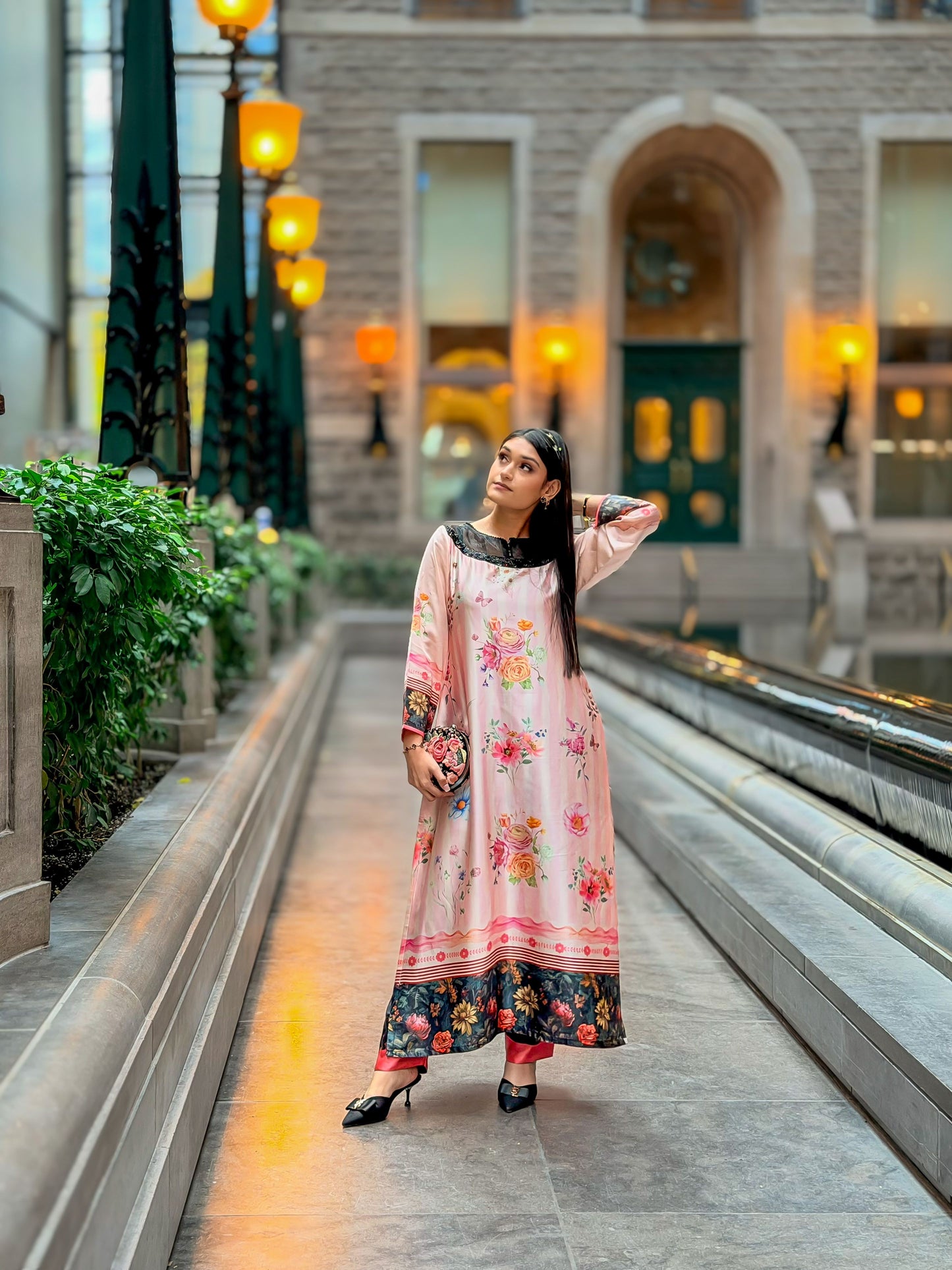 Blush Garden Grace Kameez And Pant Set