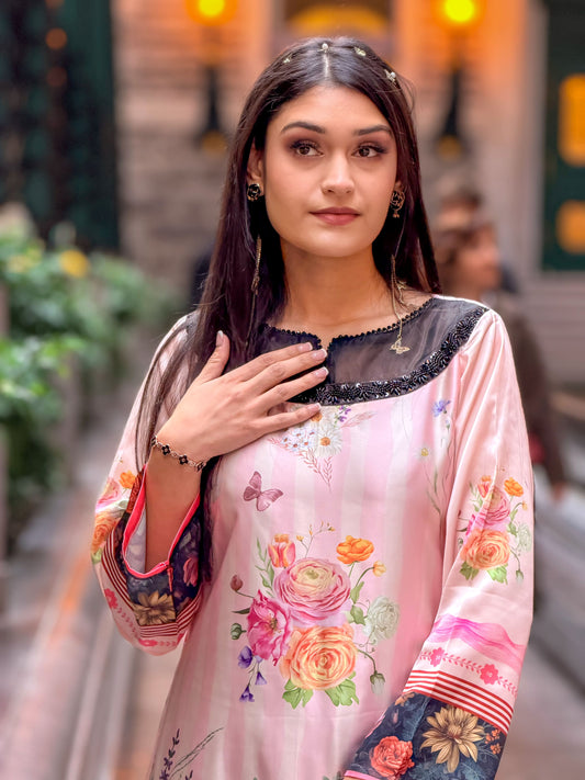 Blush Garden Grace Kameez And Pant Set