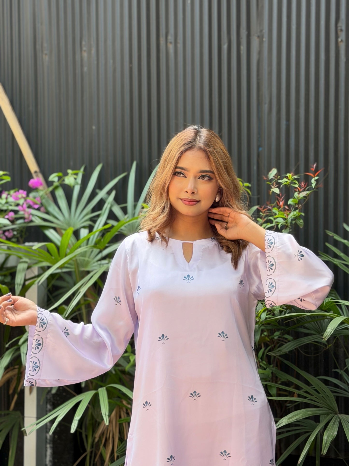 Lilac Booti Print Mural Co-ord