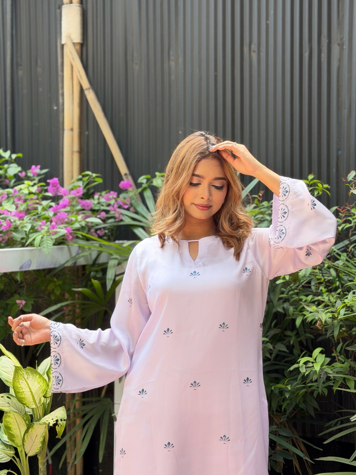 Lilac Booti Print Mural Co-ord