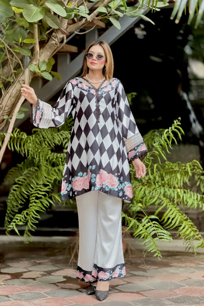 Chic Harlequin Floral Fusion Co-Ord