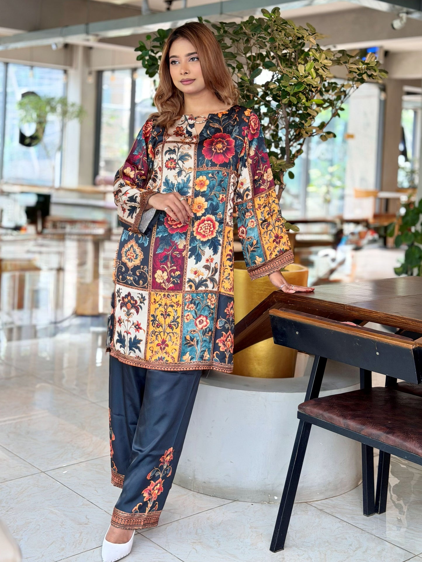 Multicolour Patchwork Floral Co-ord Set