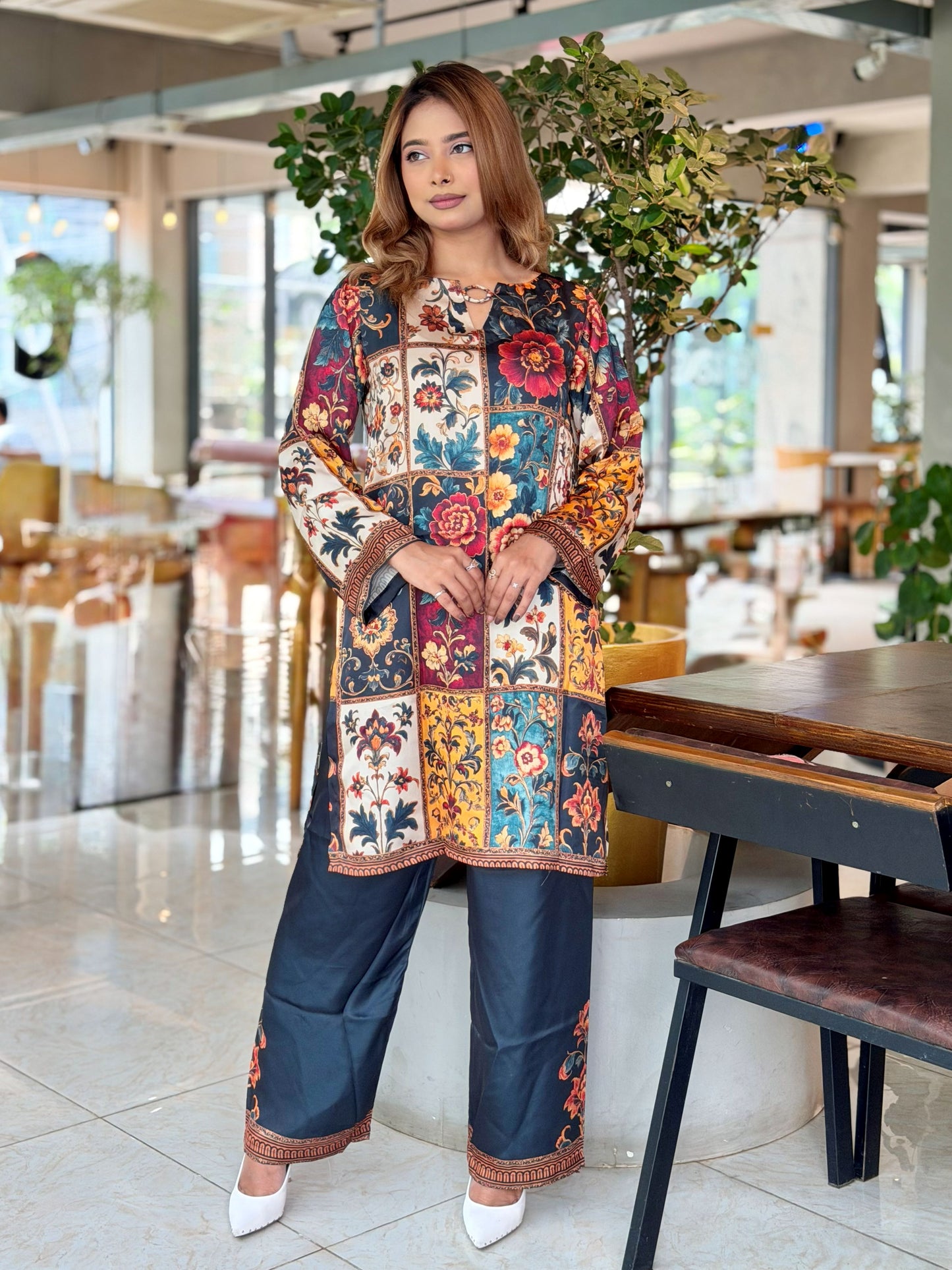 Multicolour Patchwork Floral Co-ord Set