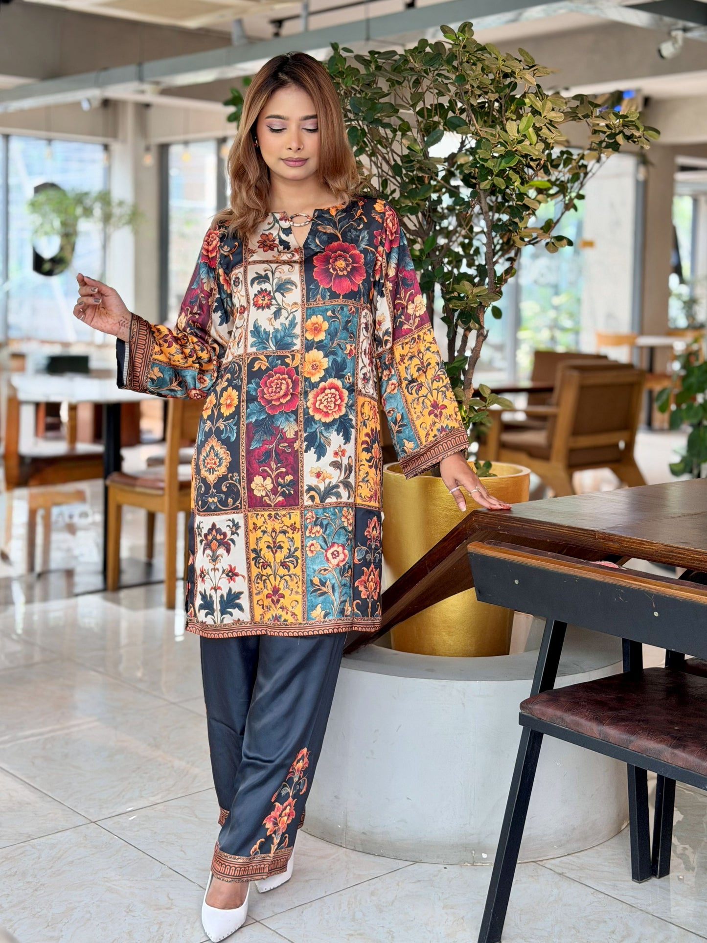 Multicolour Patchwork Floral Co-ord Set