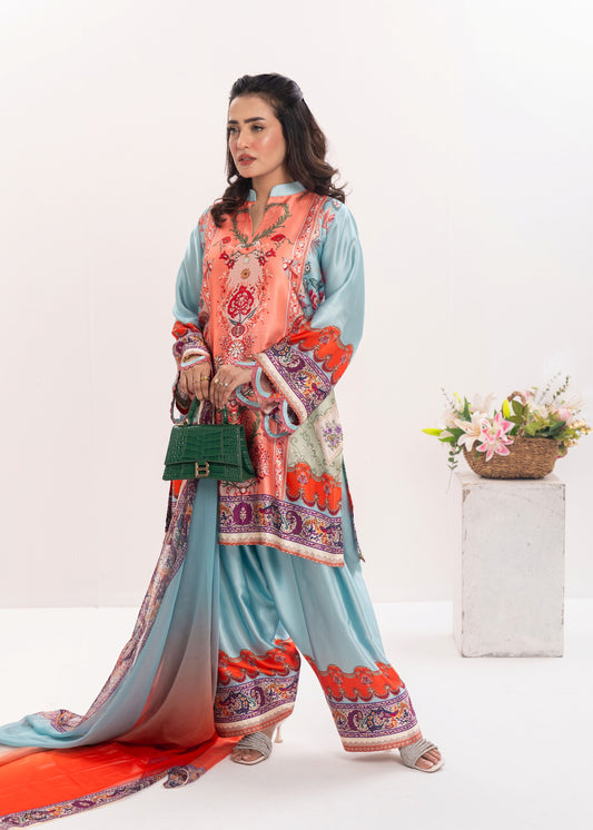 Coral Sky Elegance Three-Piece Set