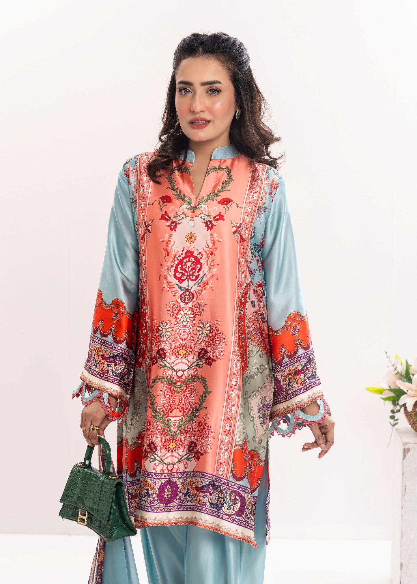 Coral Sky Elegance Three-Piece Set