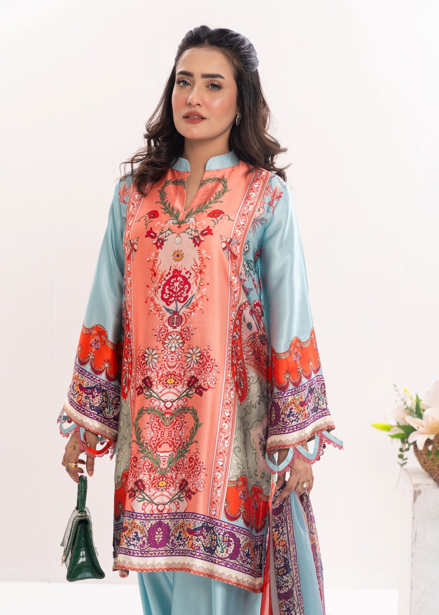Coral Sky Elegance Three-Piece Set