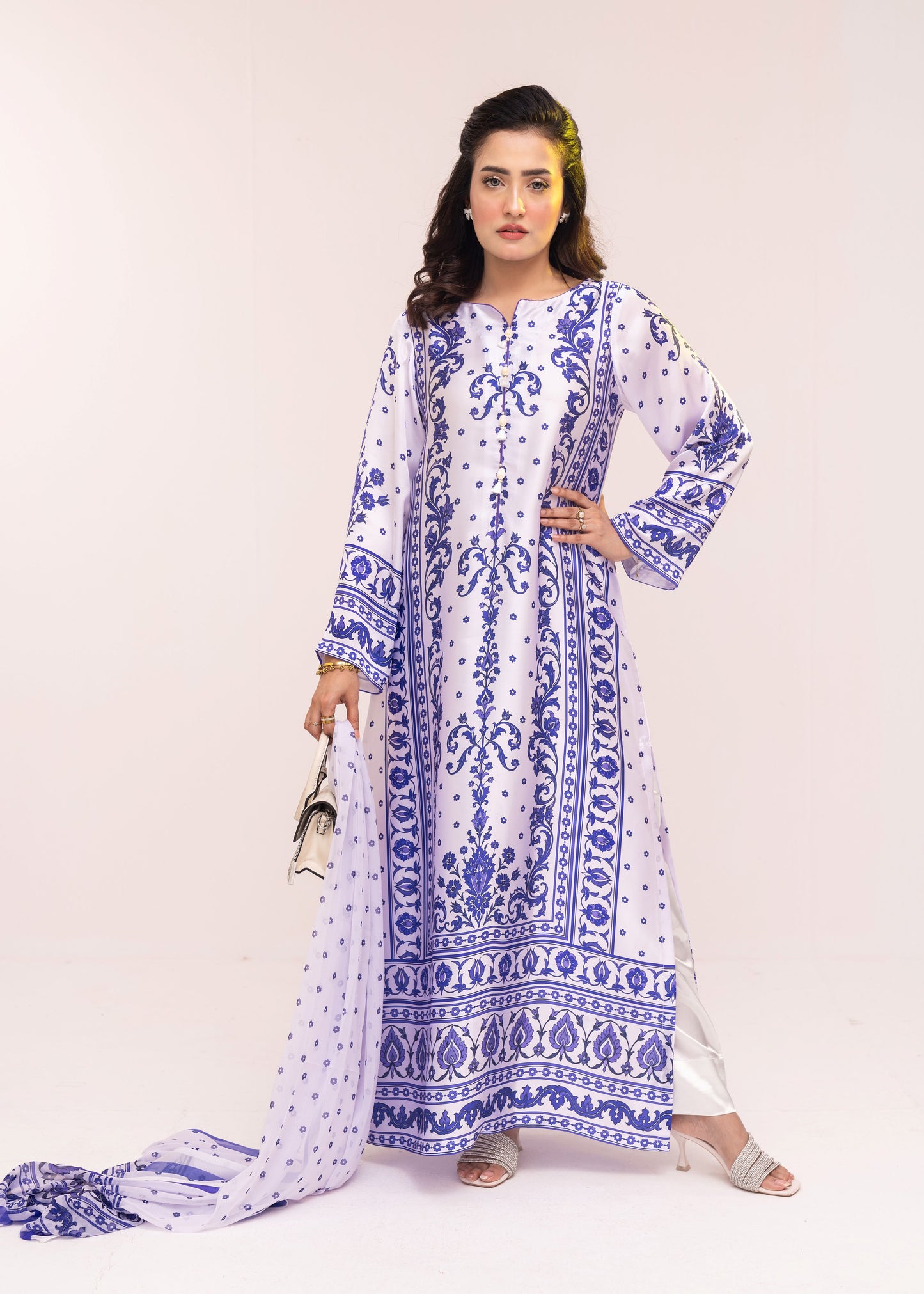 Royal Porcelain Grace Kameez With  Dupatta Set