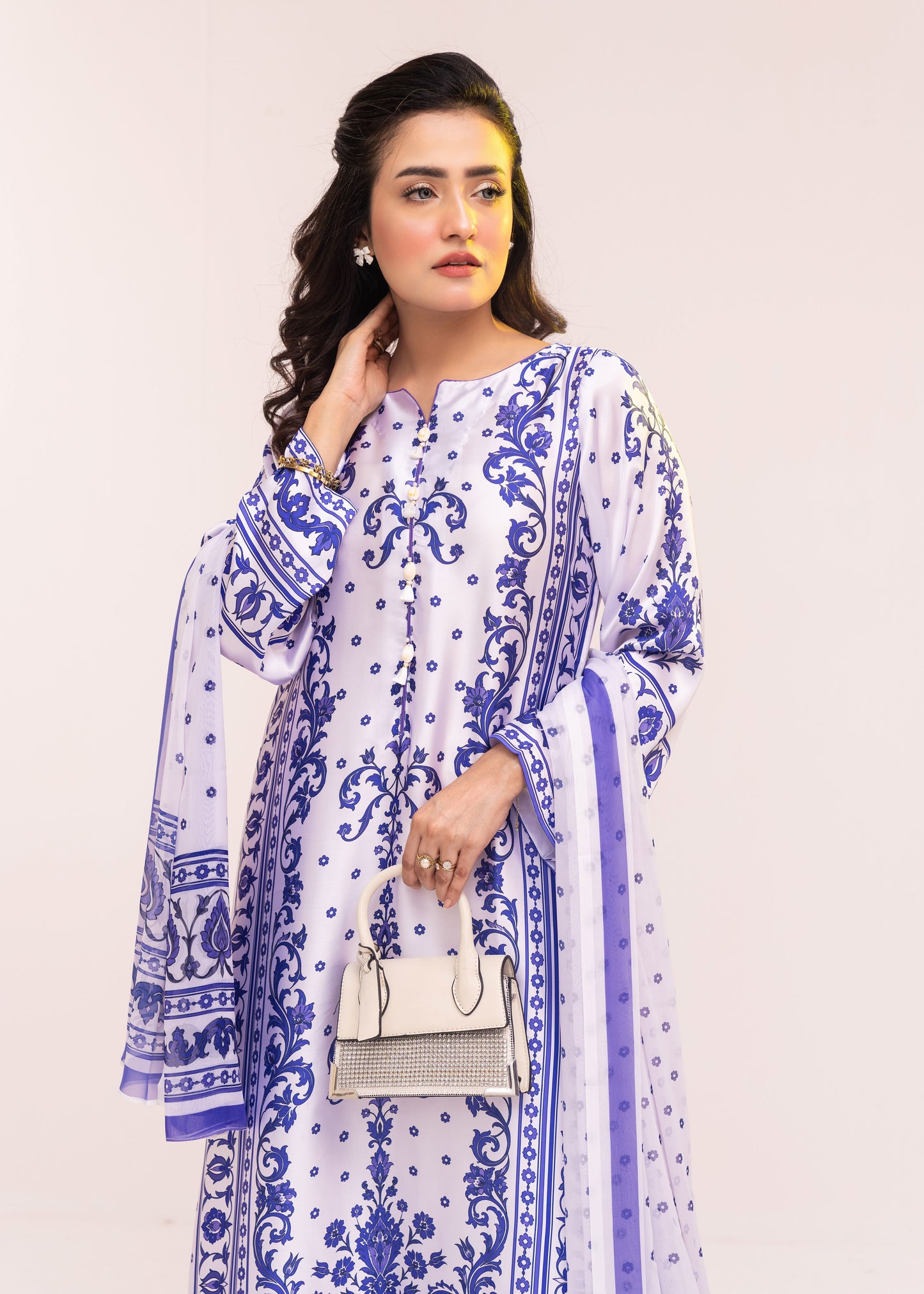 Royal Porcelain Grace Kameez With  Dupatta Set