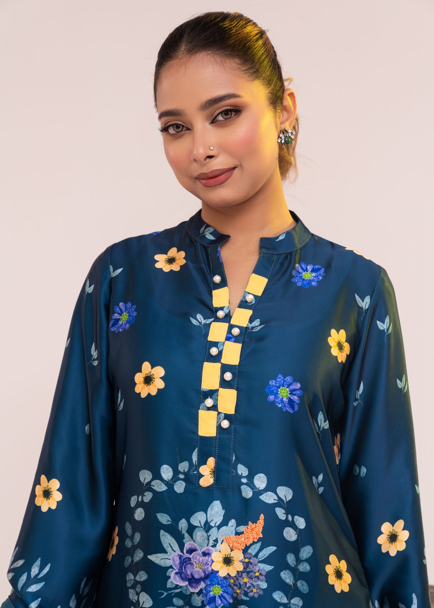 Midnight Bloom Floral Three-Piece Set