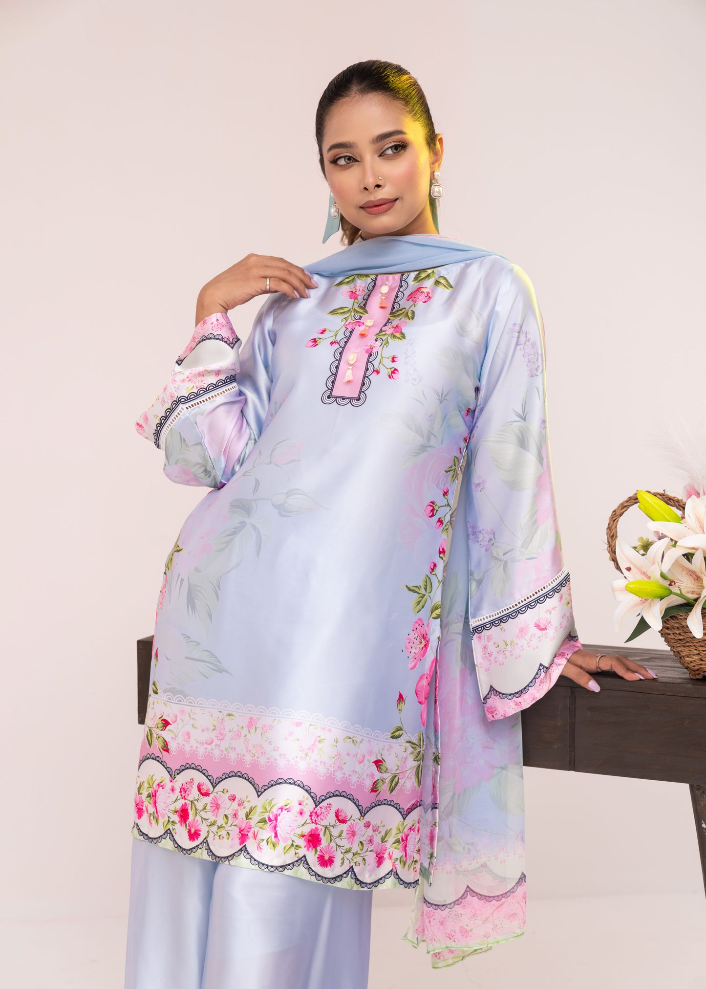 Serene Blossom Luxe Three-Piece Set