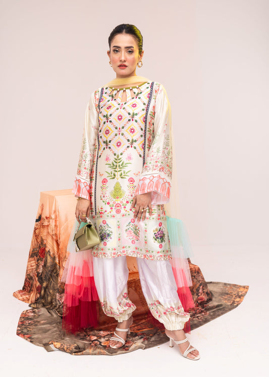 Pearl Bloom Charm Kameez And Pant Set
