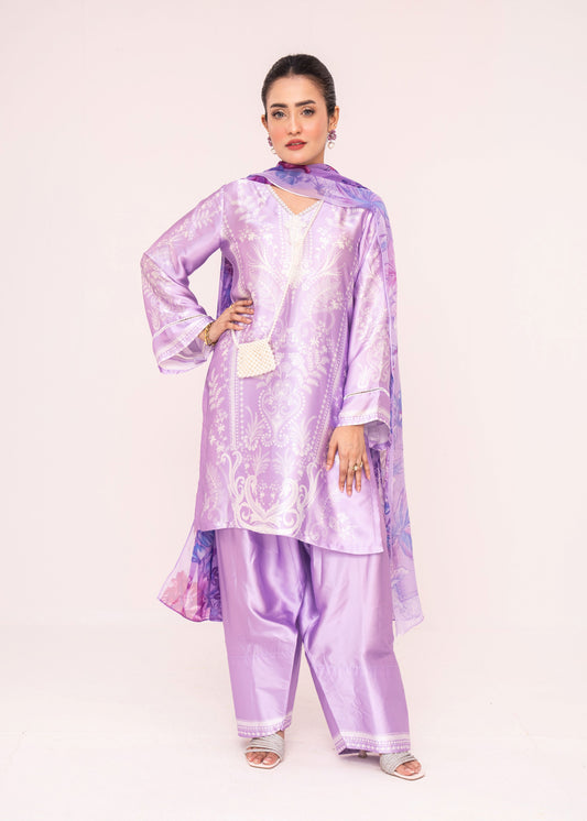 Lavender Bloom Elegance Three-Piece Set