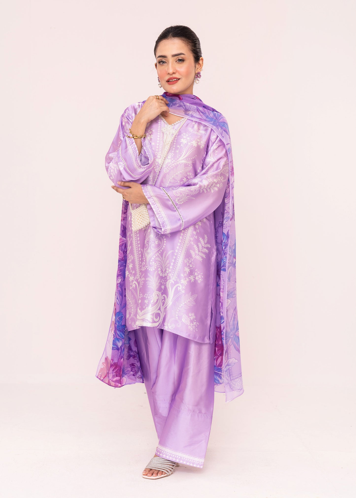 Lavender Bloom Elegance Three-Piece Set
