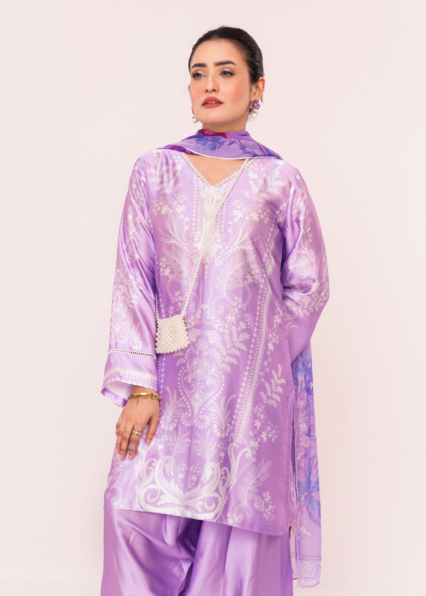Lavender Bloom Elegance Three-Piece Set