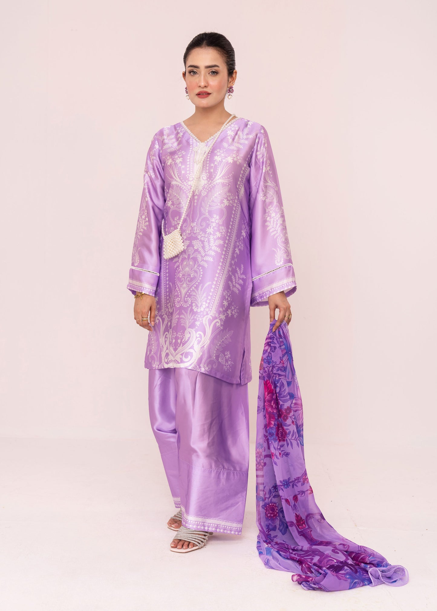 Lavender Bloom Elegance Three-Piece Set