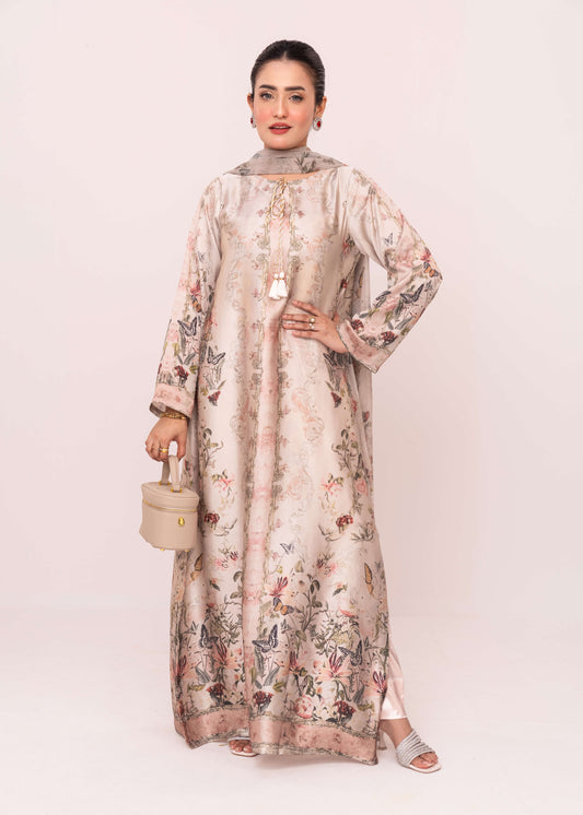 Ivory Bloom Grace Kameez With  Dupatta Set