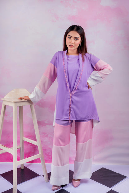 Lavender Pastel Block Co-Ord Set