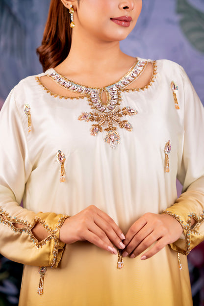 Golden Blush Ombre Kameez
