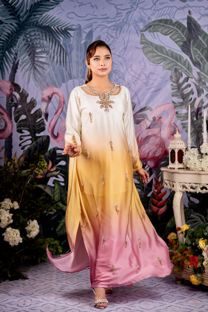 Golden Blush Ombre Kameez