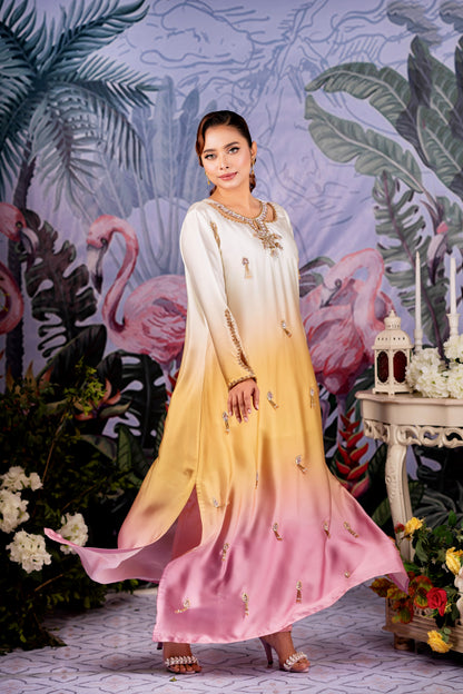 Golden Blush Ombre Kameez