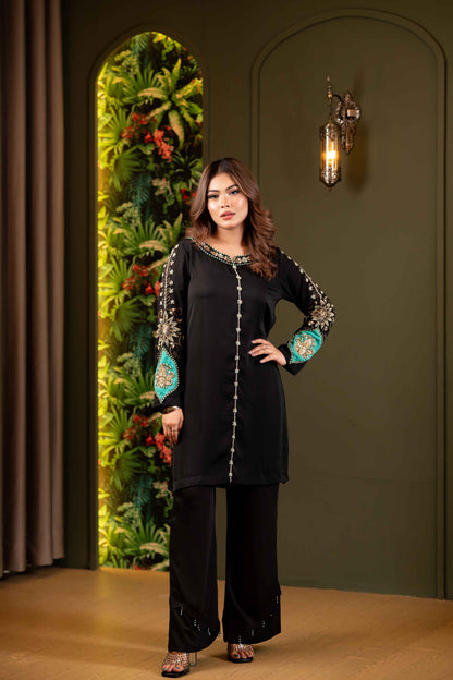 Midnight Regal Karchupi Co-Ord