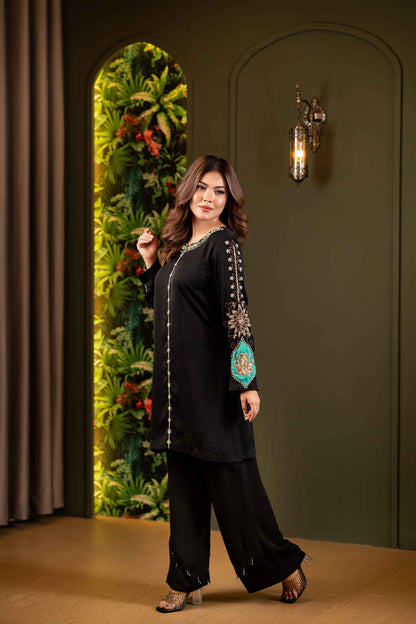 Midnight Regal Karchupi Co-Ord