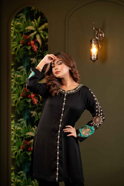 Midnight Regal Karchupi Co-Ord