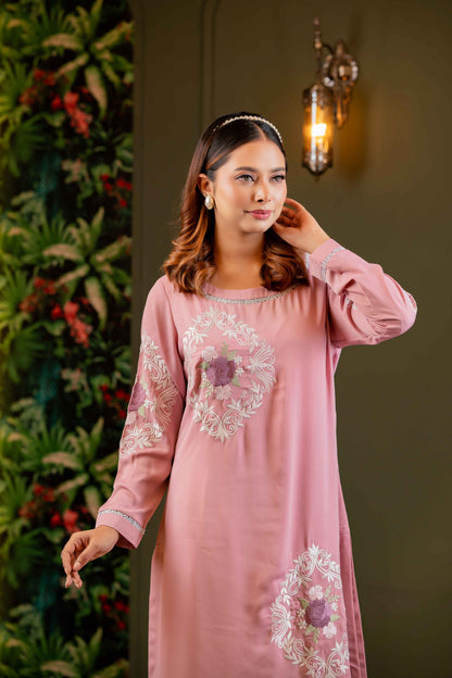 Rose Blush Embroidered Set
