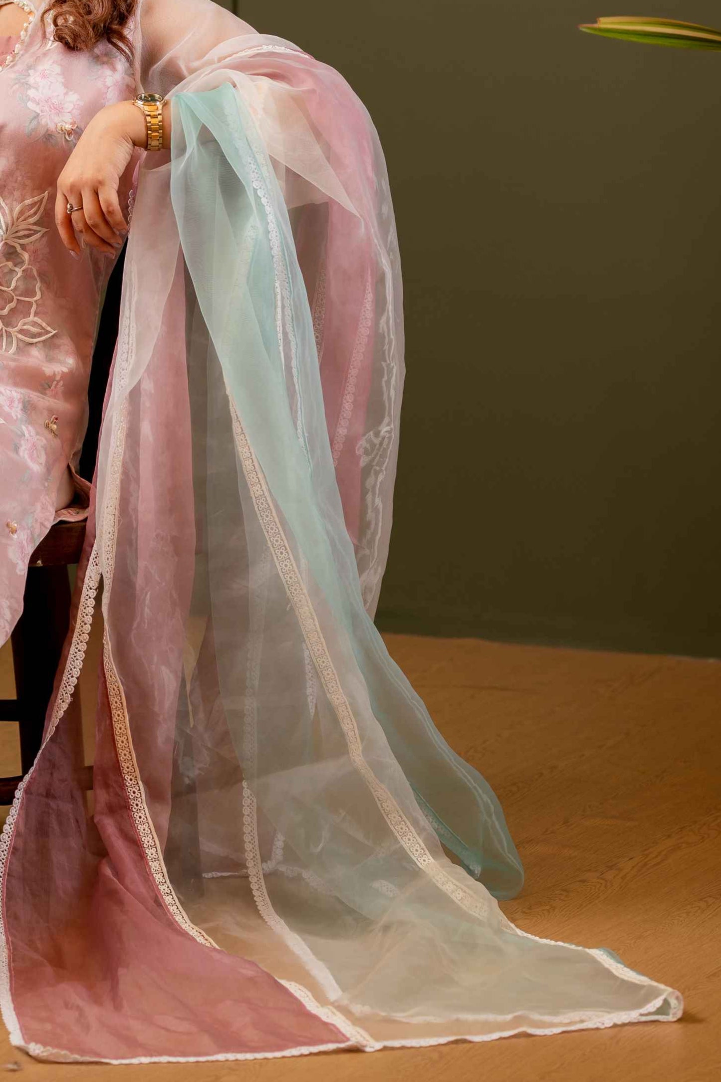 Pastel Breeze Organza Dupatta